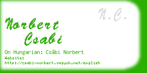 norbert csabi business card